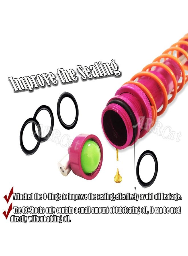 ARRCat 4PCS Alloy RC Shocks Dampers Upgrades Part for 1/8 Outcast 6S BLX Kraton Notorious 6S BLX,ARRCat 4PCS BIG BORE Front Rear Full Metal Shocks with Wrench,Replace ARA330621 ARA330622,Red - Image 4